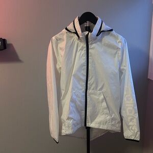 Adidas White Windbreaker with Black Accents